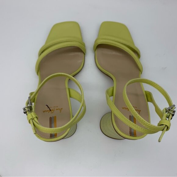 SAM EDELMAN Kia Leather Cone-Heel Sandal in Kiwi - Picture 6 of 14